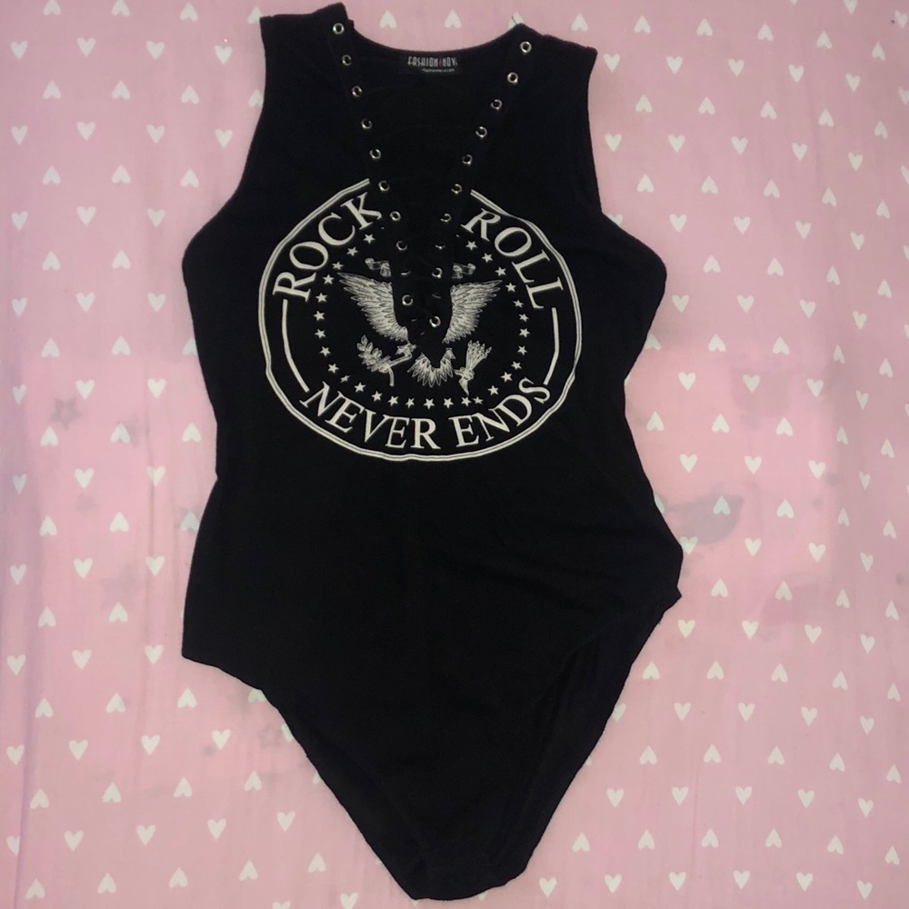 Fashion Nova Sexy Lace-Up Halter Bodysuit